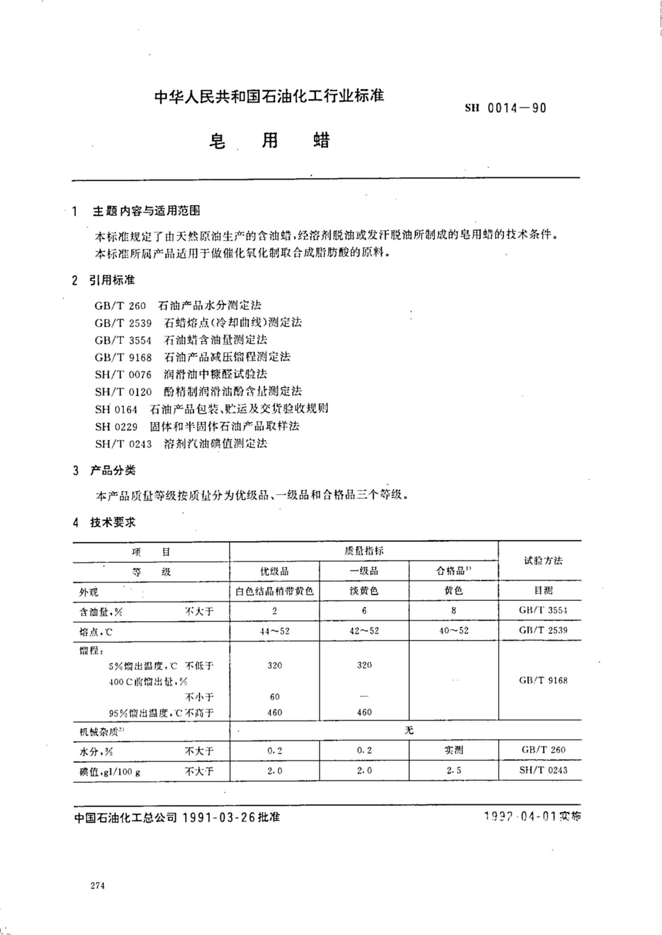 SH 0014-1990 皂用蜡资源截图
