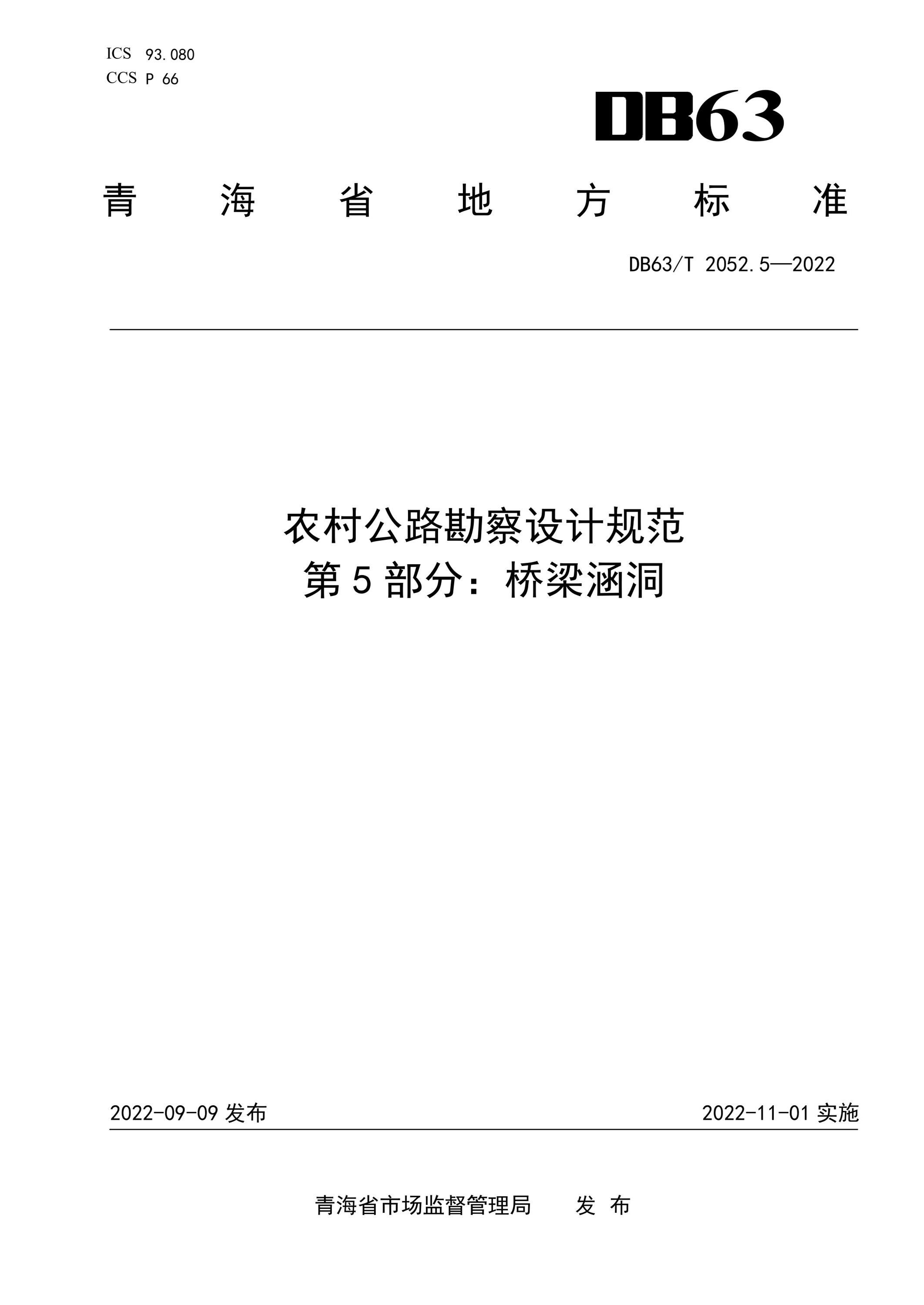 DB63/T 2052.5-2022 农村公路勘察设计规范 第5部分：桥梁涵洞资源截图