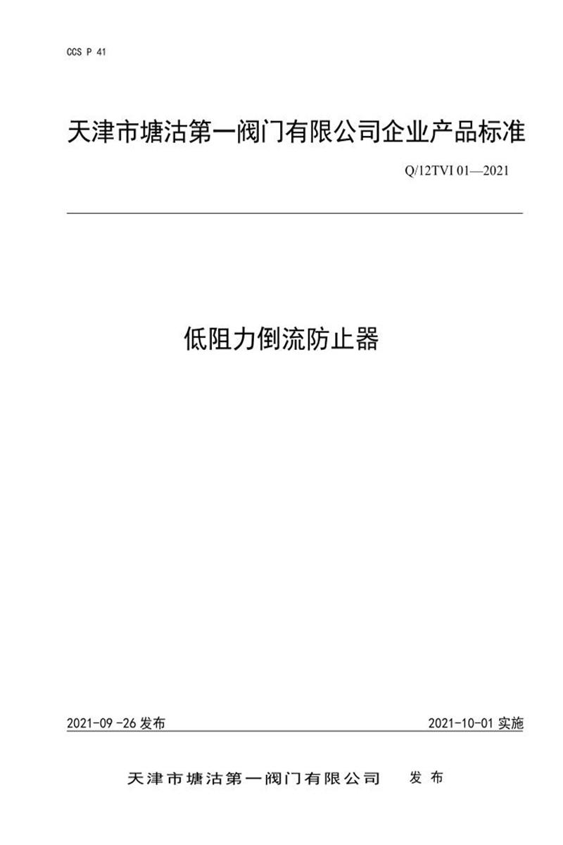 Q/12TVI 01-2021 低阻力倒流防止器资源截图