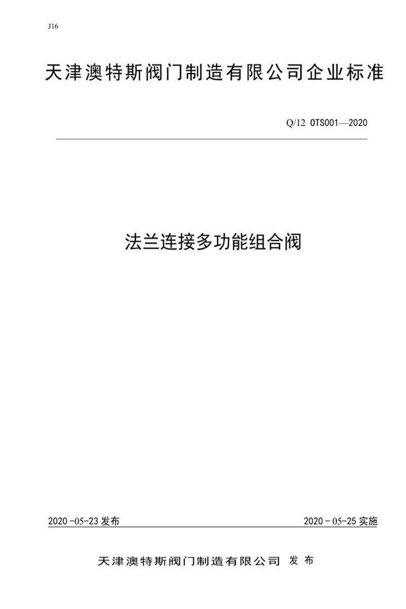 Q/12 OTS001-2020 法兰连接多功能组合阀资源截图