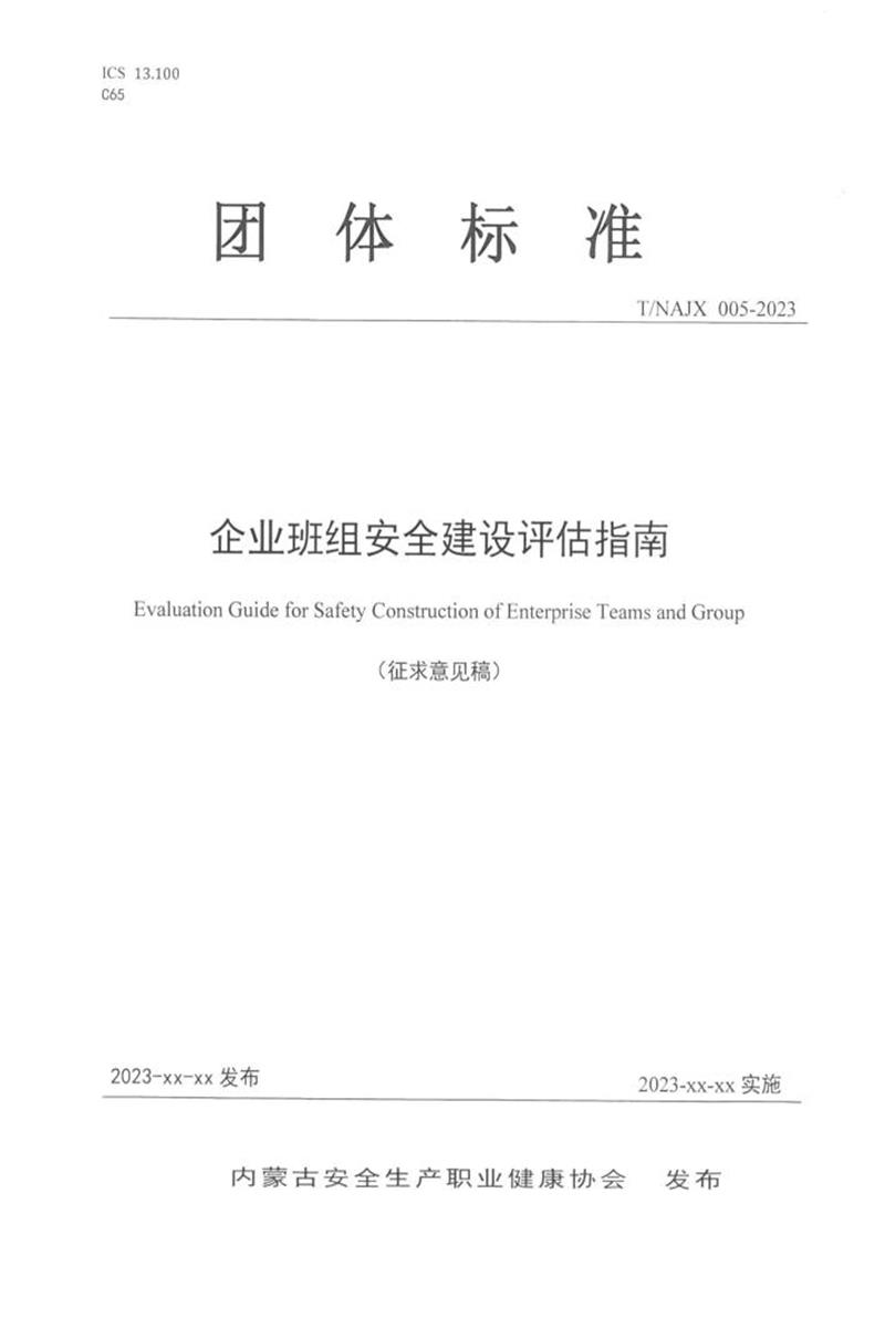 T/NAJX 005-2023 企业班组安全建设评估指南资源截图