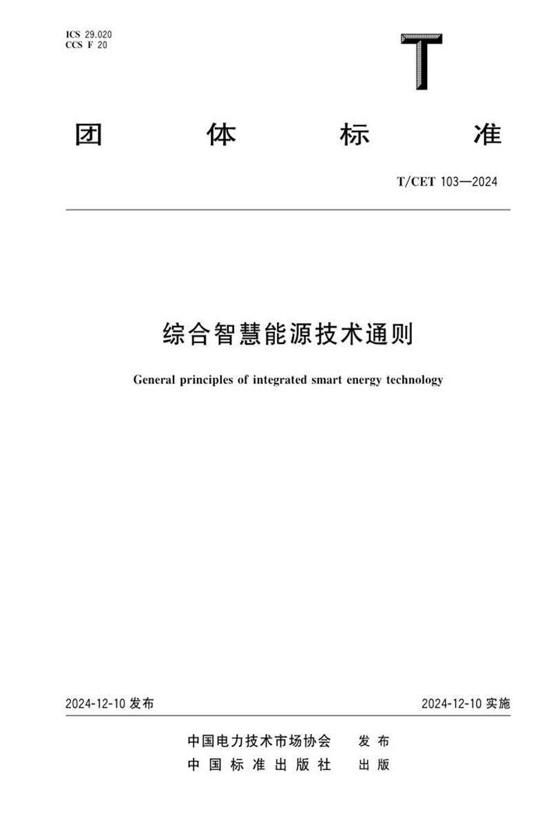 T/CET 103-2024 综合智慧能源技术通则资源截图