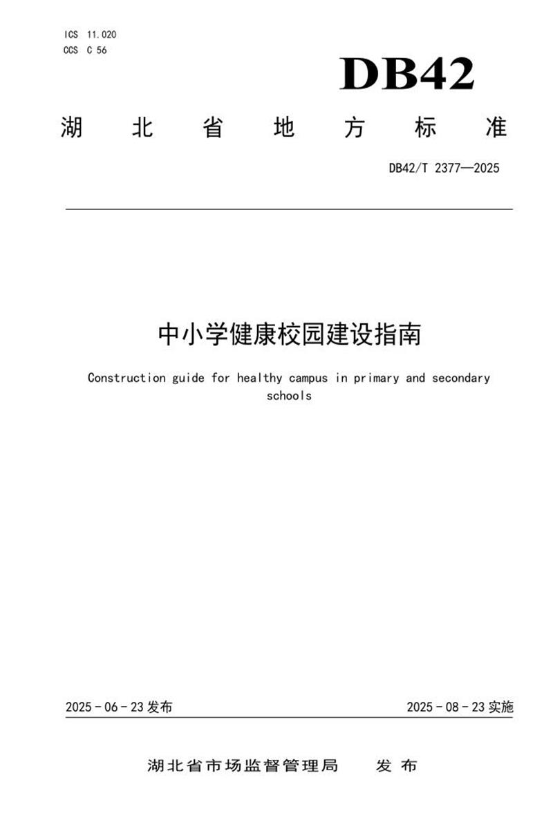 DB42/T 2377-2025 中小学健康校园建设指南资源截图