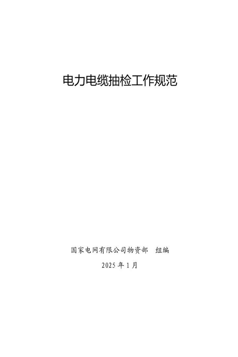 国家电网公司抽检标准 18 电力电缆抽检工作规范资源截图