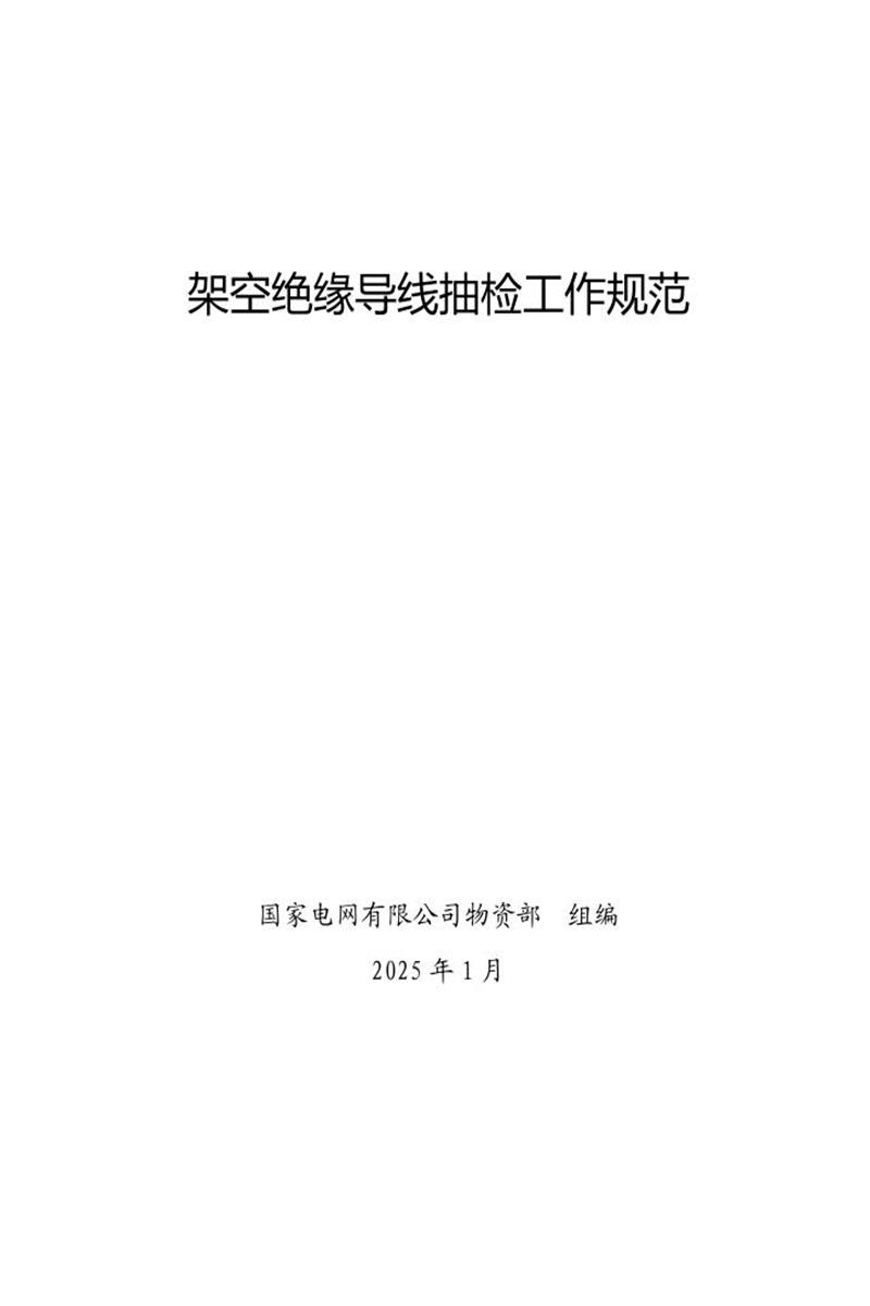 国家电网公司抽检标准 21 架空绝缘导线抽检工作规范资源截图