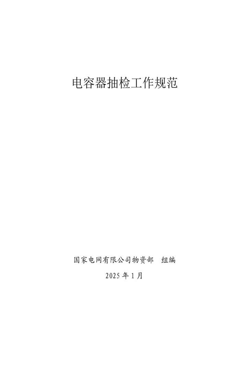 国家电网公司抽检标准 01 电容器抽检工作规范资源截图