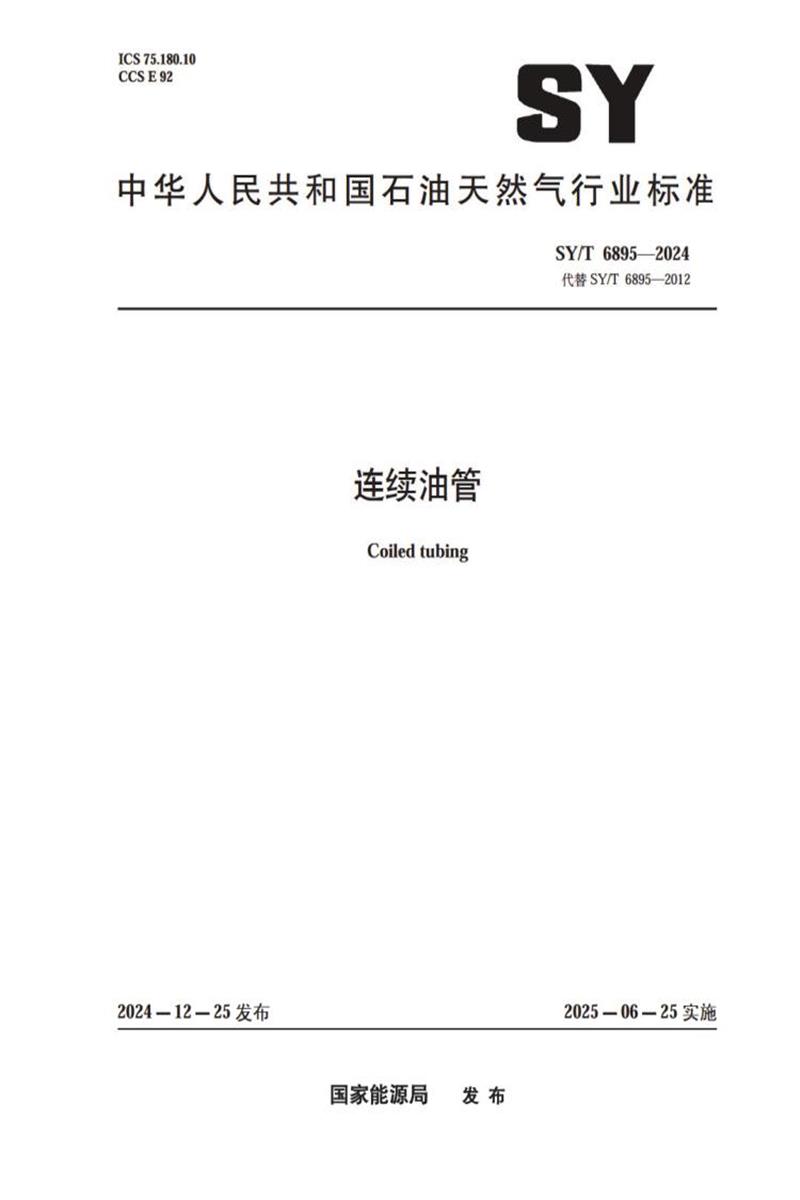 SY/T 6895-2024 连续油管资源截图