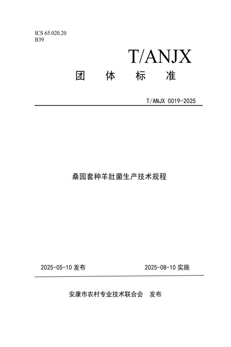 T/ANJX 0019-2025 桑园套种羊肚菌生产技术规程资源截图