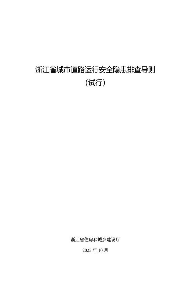 浙江省城市道路运行安全隐患排查导则（试行）资源截图