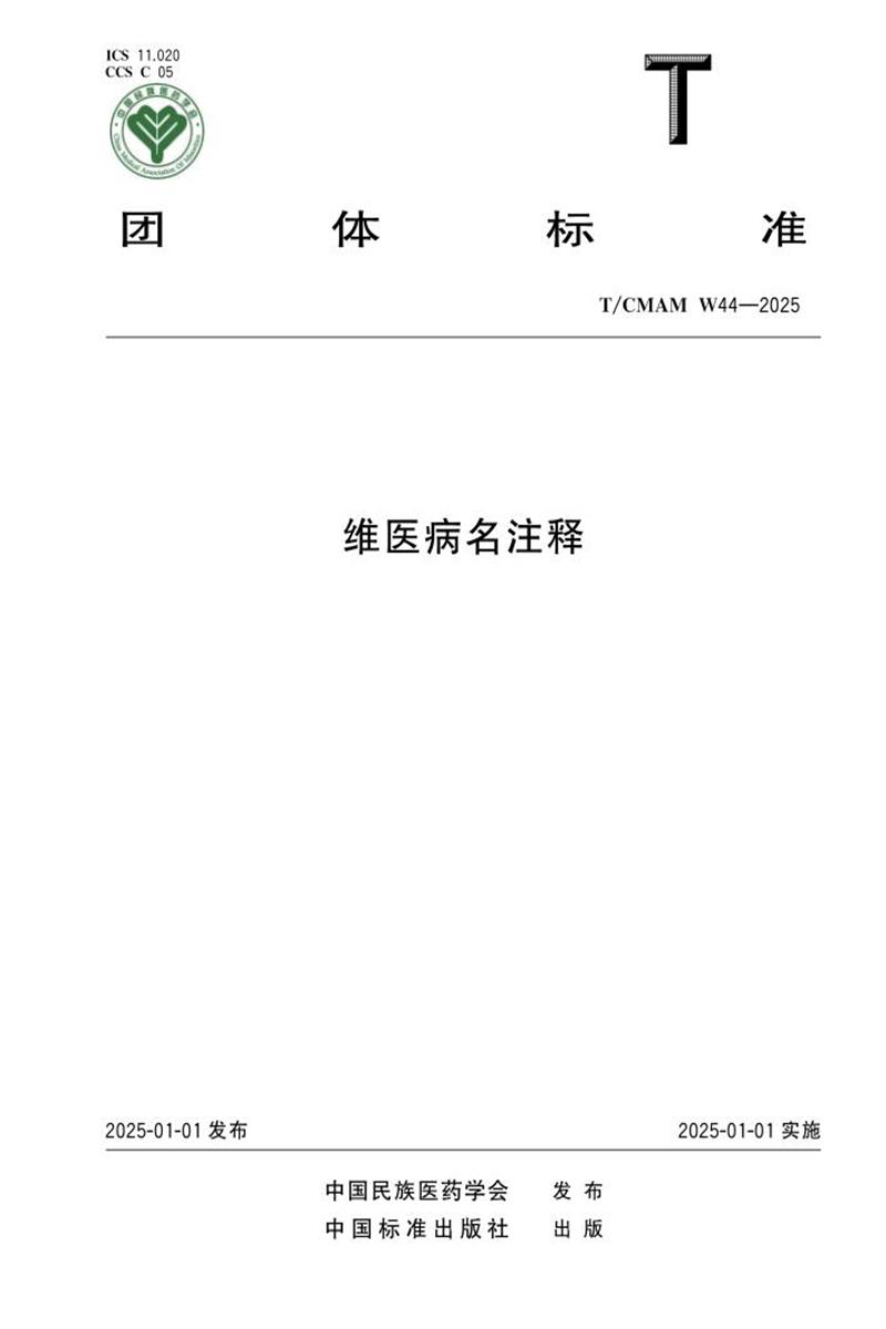 T/CMAM W44-2025 维医病名注释（第一批）资源截图
