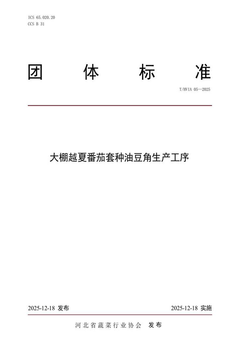 T/HVIA 05-2025 大棚越夏番茄套种油豆角生产工序资源截图