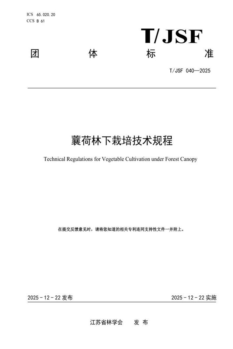 T/JSF 040-2025 蘘荷林下栽培技术规程资源截图