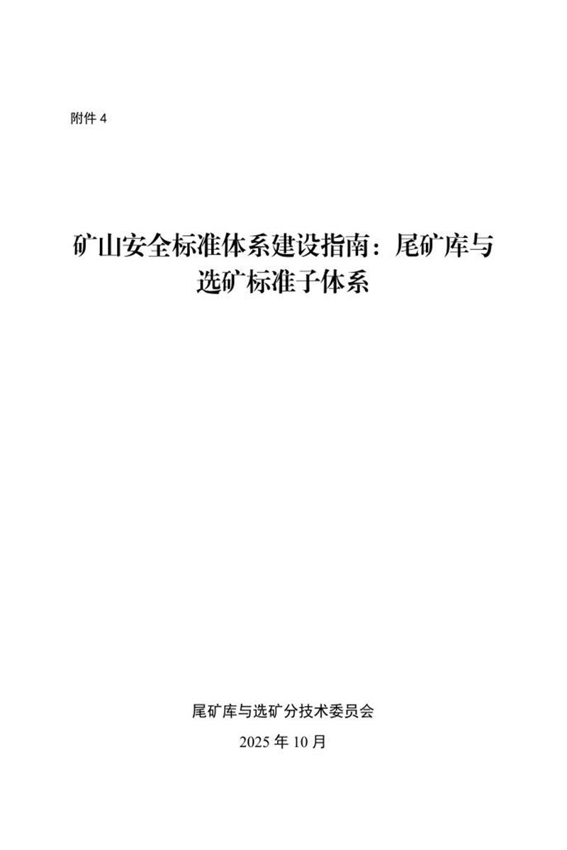矿山安全标准体系建设指南：尾矿库与选矿标准子体系资源截图