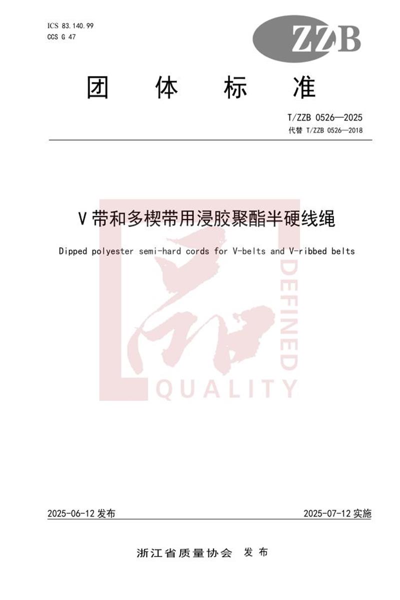 T/ZZB 0526-2025 V带和多楔带用浸胶聚酯半硬线绳资源截图