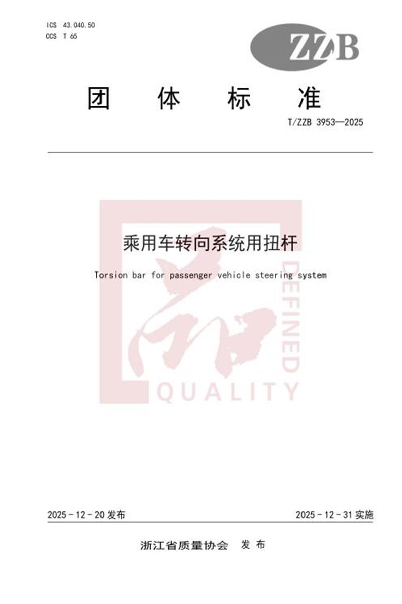 T/ZZB 3953-2025 乘用车转向系统用扭杆资源截图