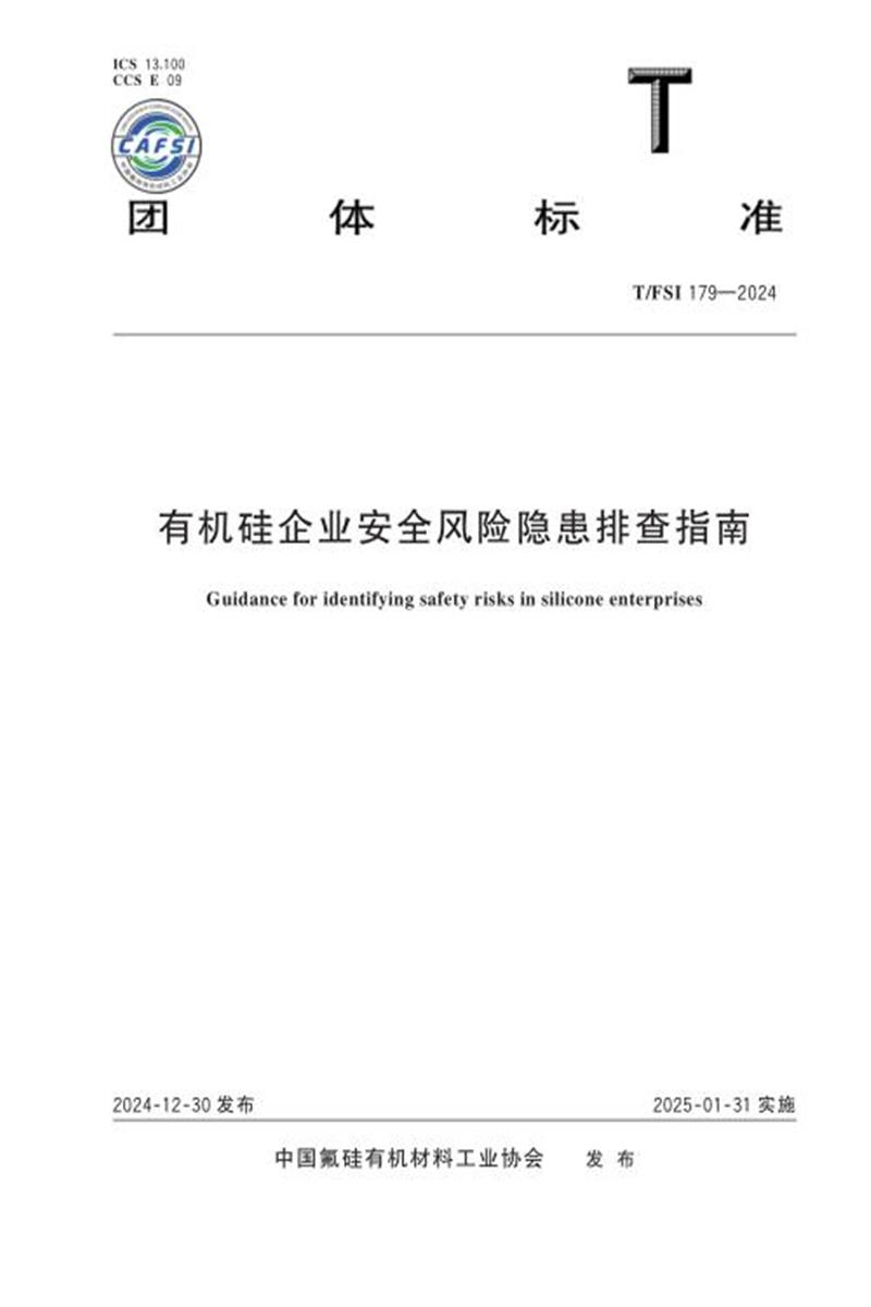 T/FSI 179-2024 有机硅企业安全风险隐患排查指南资源截图