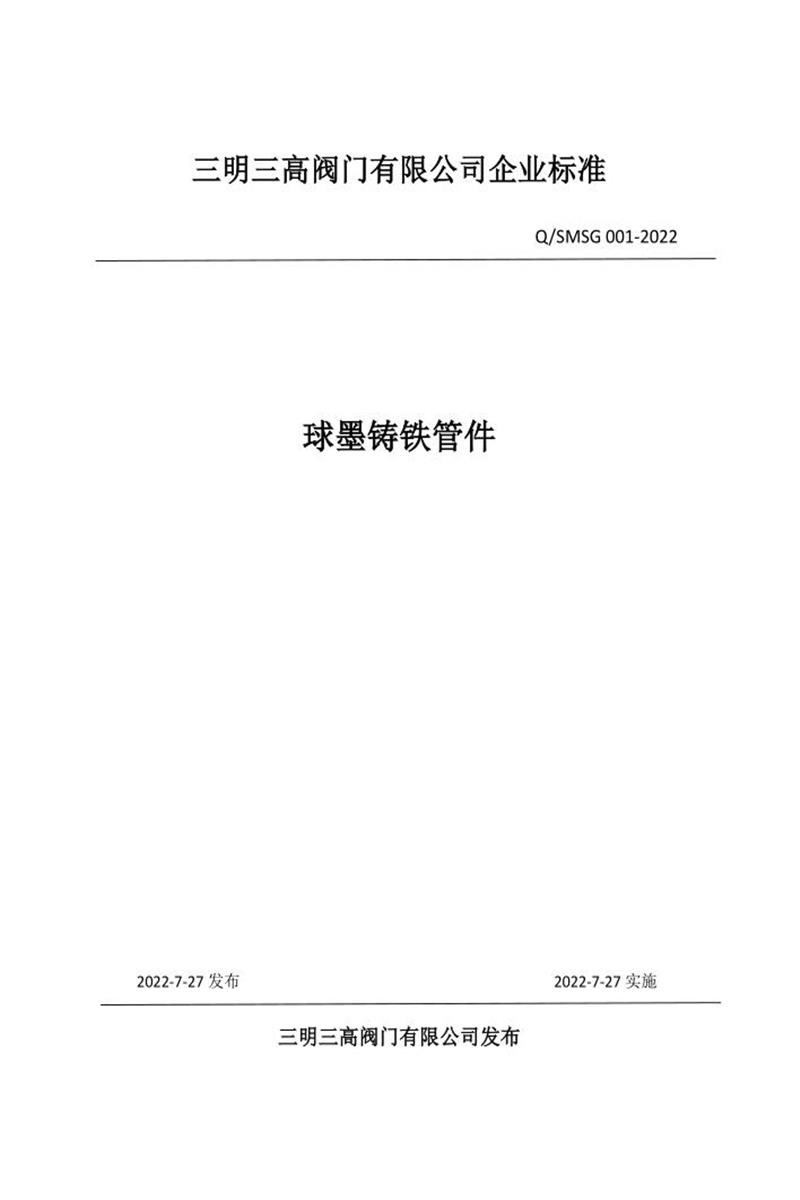 Q/SMSG 001-2022 球墨铸铁管件资源截图