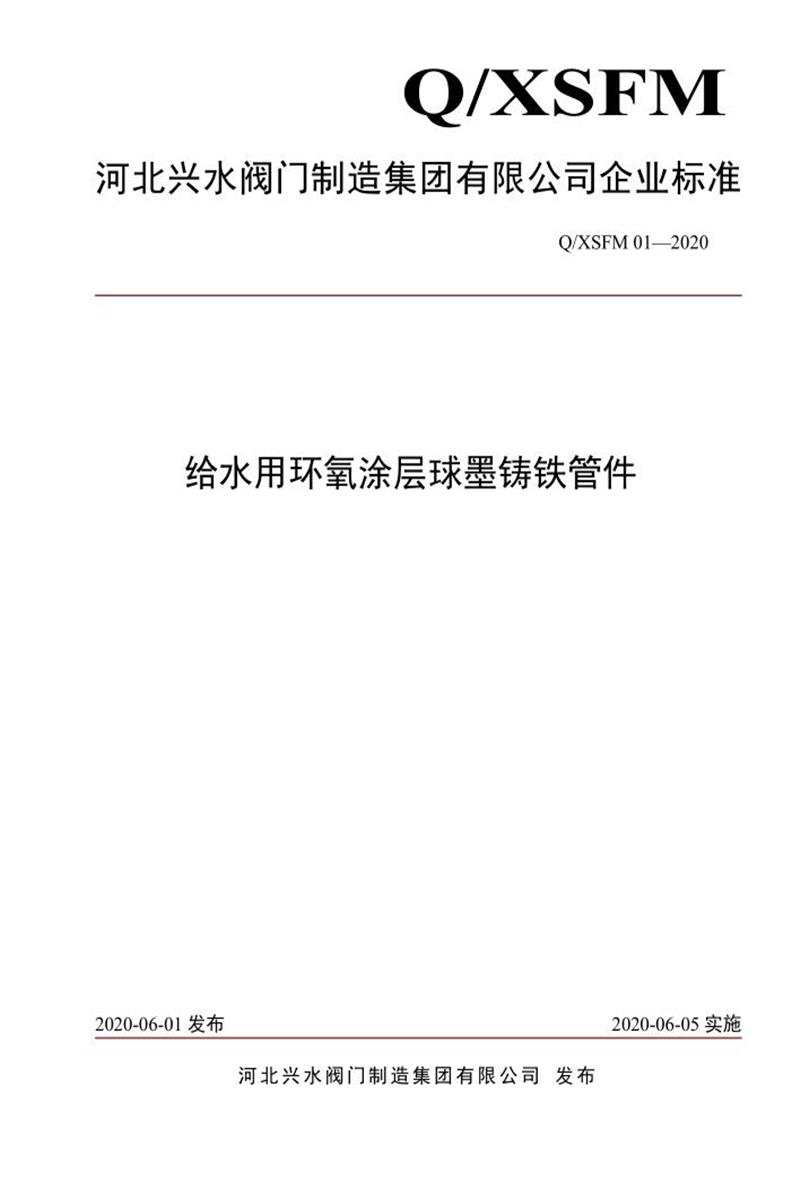 Q/XSFM 01-2020 给水用环氧涂层球墨铸铁管件资源截图
