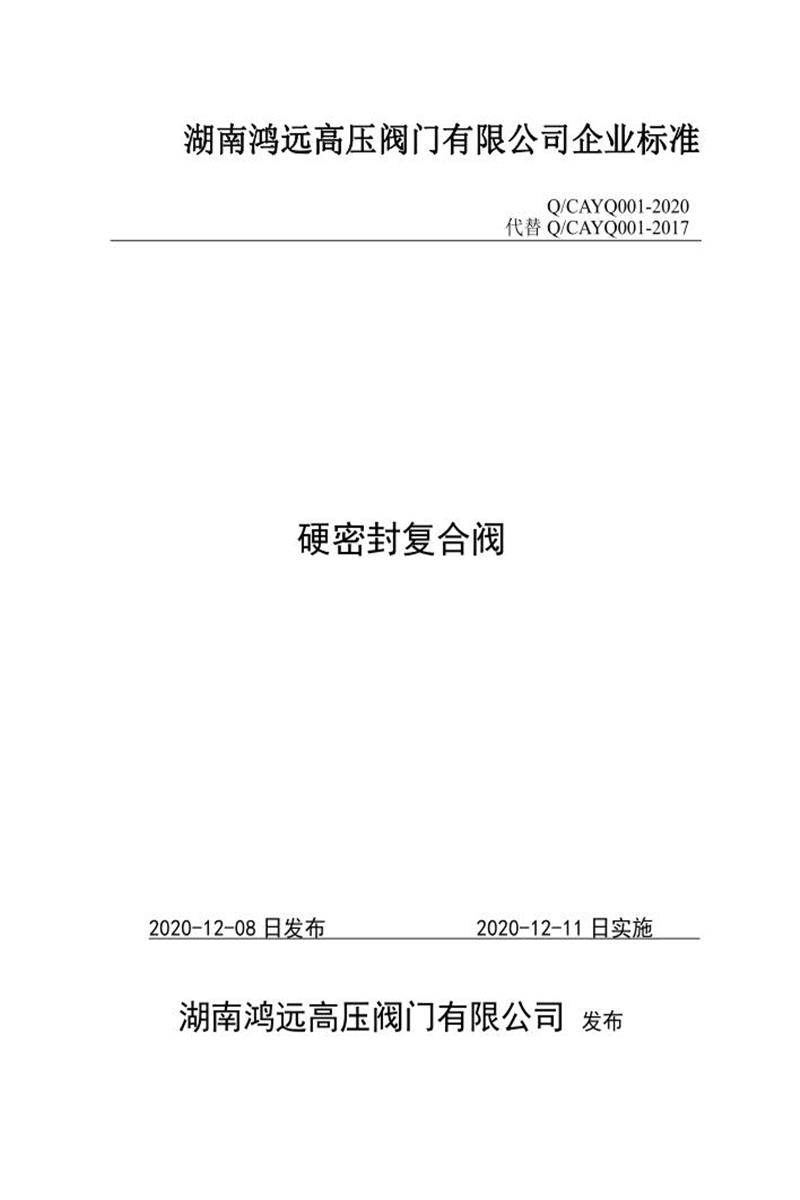Q/CAYQ001-2020 硬密封复合阀资源截图