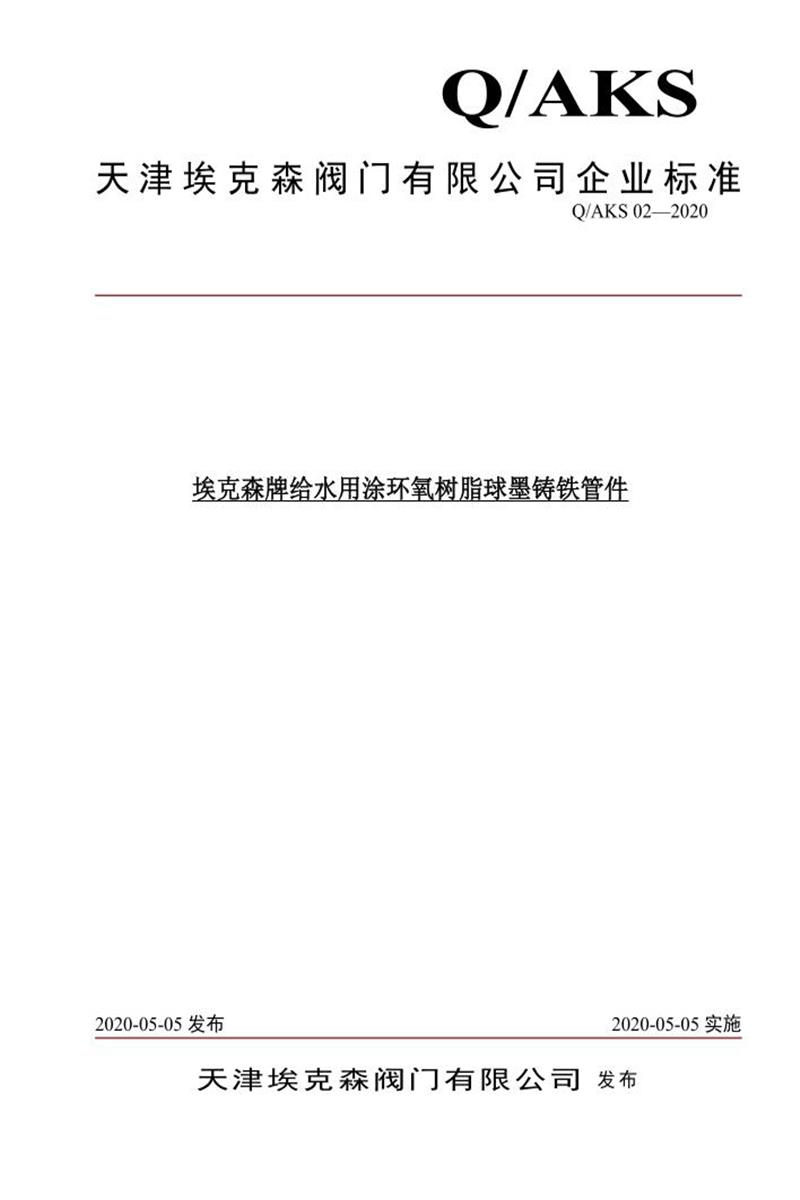 Q/AKS 02-2020 埃克森牌给水用涂环氧树脂球墨铸铁管件资源截图