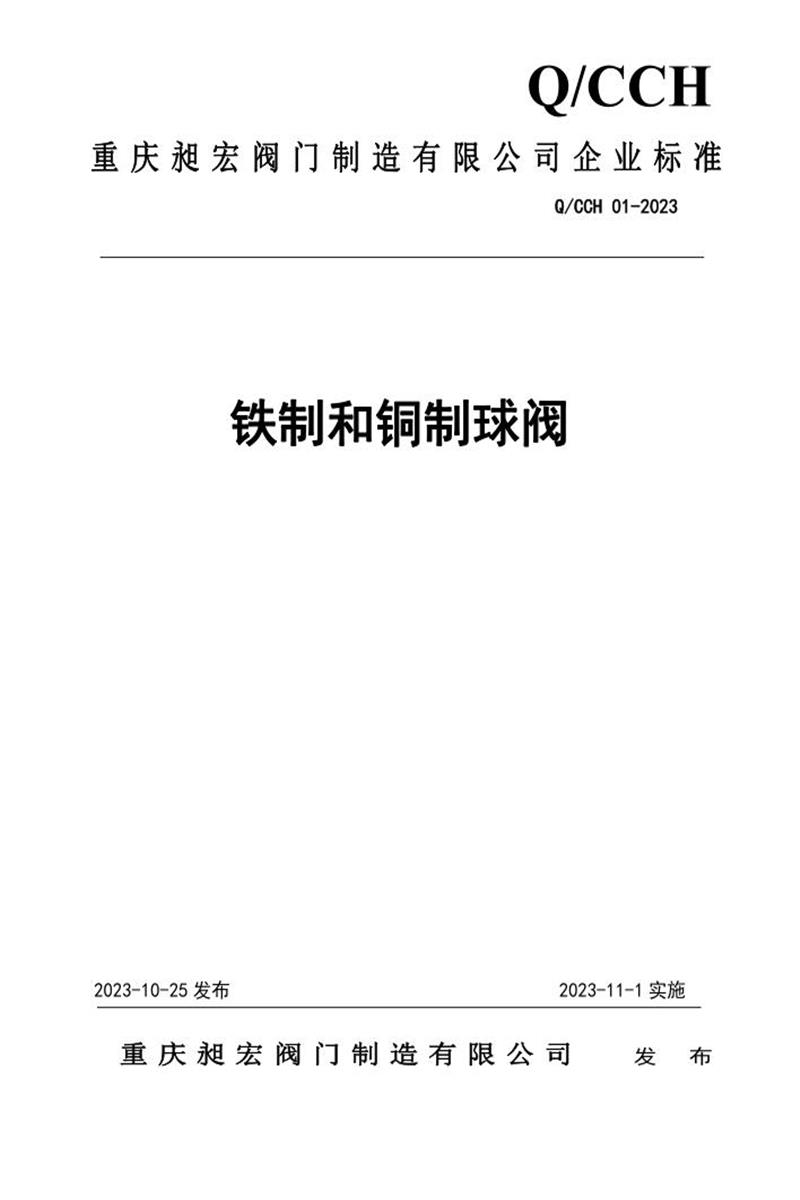 Q/CCH 01-2023 铁制和铜制球阀资源截图
