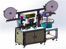 USB-B类全自动插端机3D模型
