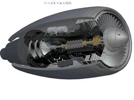 航空器发动机,Turbine引擎,涡轮发动机3D模型