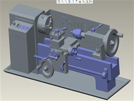 高精度车床三维模型3D模