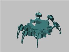 六足机器人3D模型