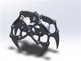 蜘蛛爬行机器人3D模型