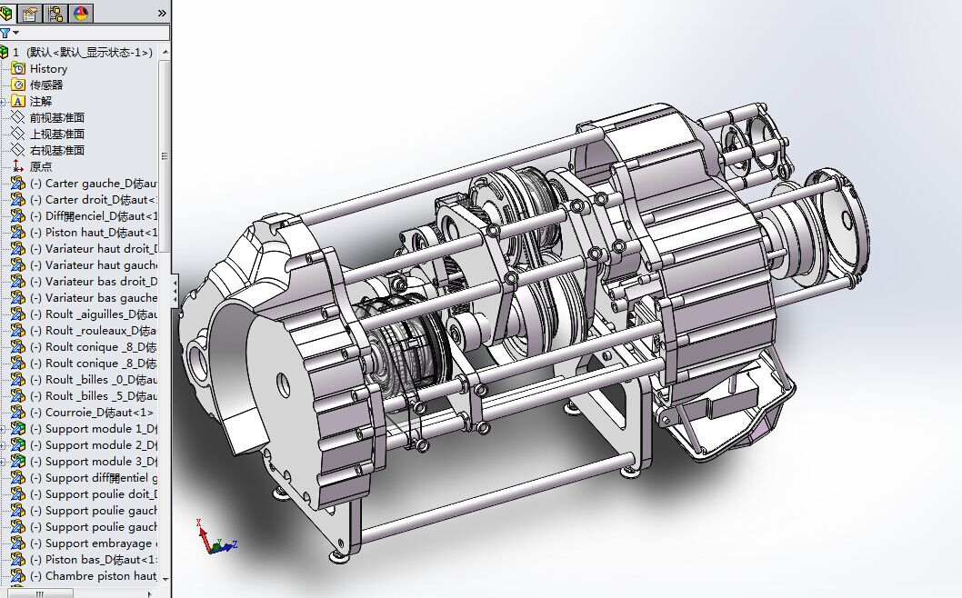 车床变速箱(车床变速机构)3d模型图纸下载_solidworks素材_机床与附件