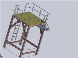 钢构平台3D模型