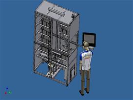 小型垂直堆栈机3D模型