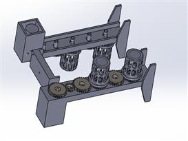 螺丝电镀的滚镀机3D模型
