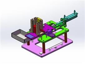 标牌自动出料机构3D模型