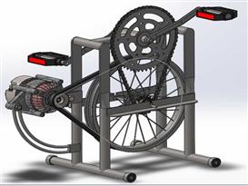 脚踏发电机 SW模型3D模