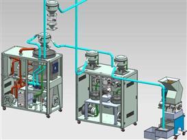 注塑机集中供料系统3D模