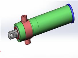 伸缩式油缸3D模型