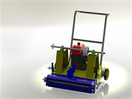 小型手推式清雪车3D模型