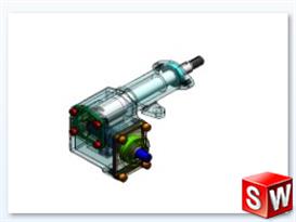 循环球式转向器3D模型