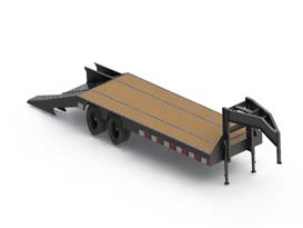 鹅颈式拖车3D图纸3D模型