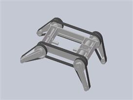 四爪履带车3D模型