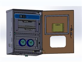 电力变压器控制柜3D模型