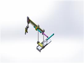 直线抓取机构3D模型