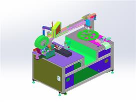 自动绕线扎线机3D模型