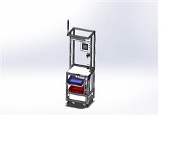 完整的机架结构3D模型