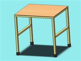 方通作业台3D模型