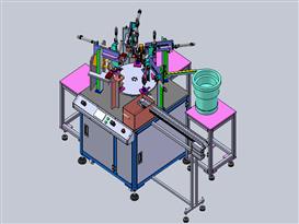 剃须刀钢网胶件组装机3D