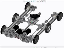 六轮驱动车装置3D模型