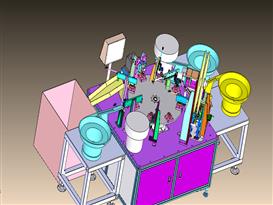 五工位组装机3D模型